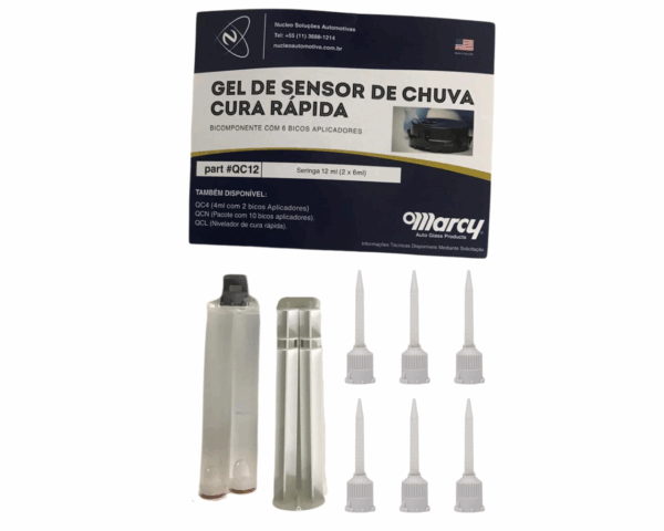 Gel Bicomponente De Sensor De Chuva Automotivo 12ml com 6 Bicos - NU1912